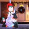7ft Inflatable Snowman with 3 Penguin Friends – Colorful LED Light Show, Outdoor Christmas Yard Decor for Winter Festivities